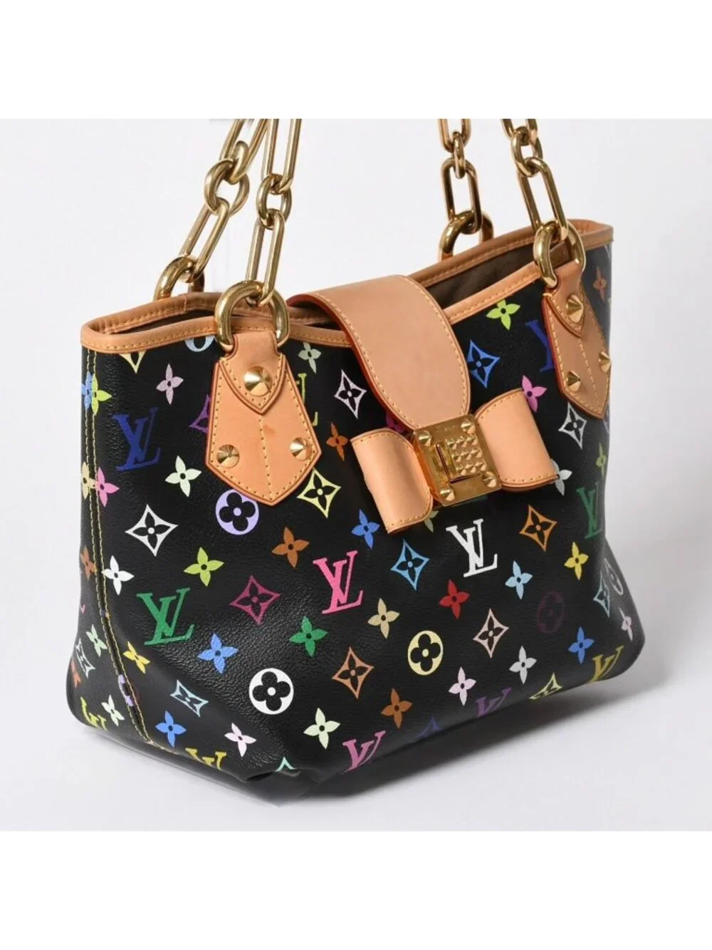 Louis Vuitton Takashi Murakami Monogram Multicolor Annie MM Shoulder Bag Noir